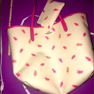 Coach tote and wristlet pink popsicle brand new